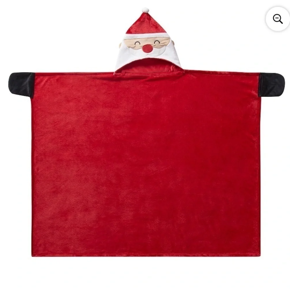 Glow in the Dark Santa Blanket Hooded NEW Kids Christmas
